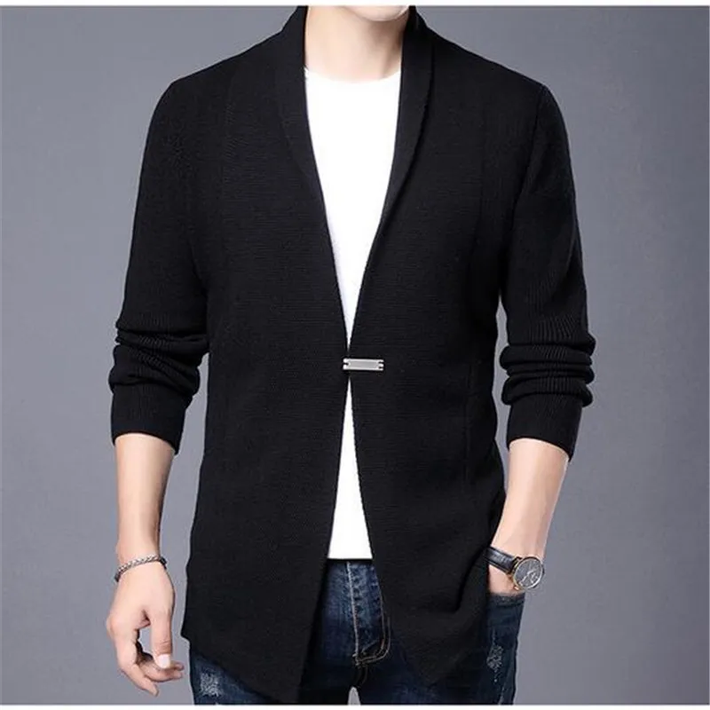 Top Quality New Streetwear Brand Fashion Woolen Slim Knit Cardigan Men Japanese Sweater Casual Coats Jacket Mens Clothes 2023