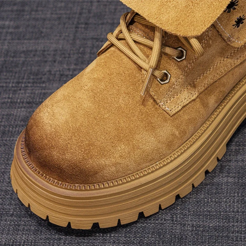 Женские ботильоны CICIYANG Новинка осени 2024 замшевые уличные походные ботинки из