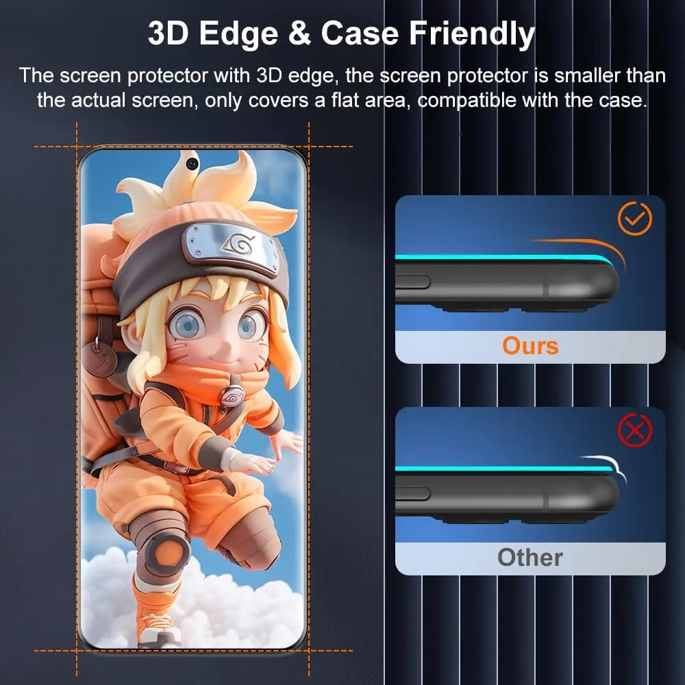 9H закаленное стекло для Huawei Honor 90 5G 2/4 шт HD изогнутая четырехсторонняя клейкая