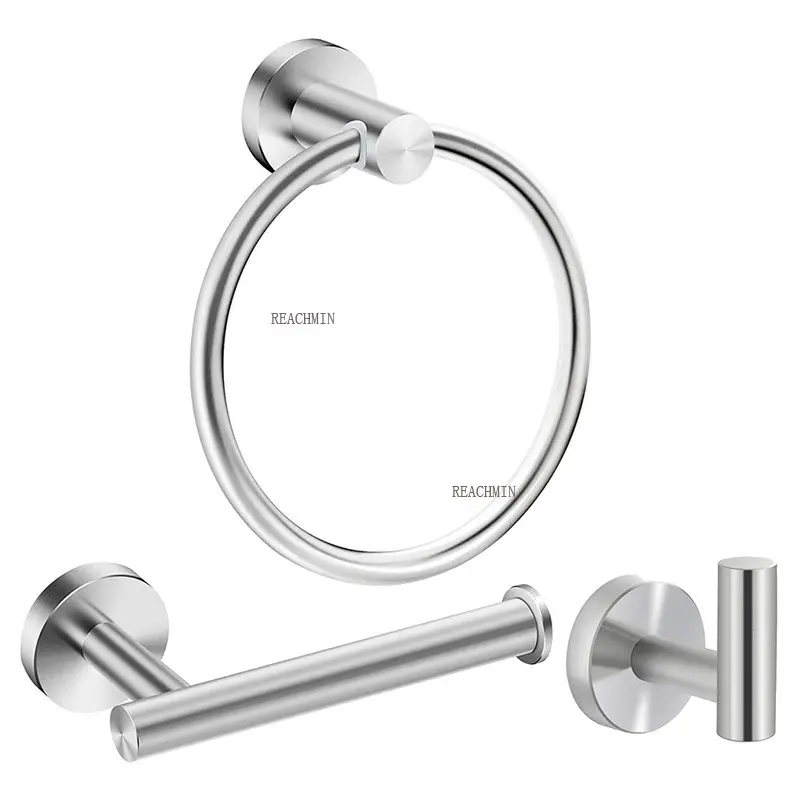 

Набор аксессуаров для ванной комнаты, 3-х настенный держатель для рулона унитаза, держатель для полотенец и крючок, фурнитура из нержавеющей...