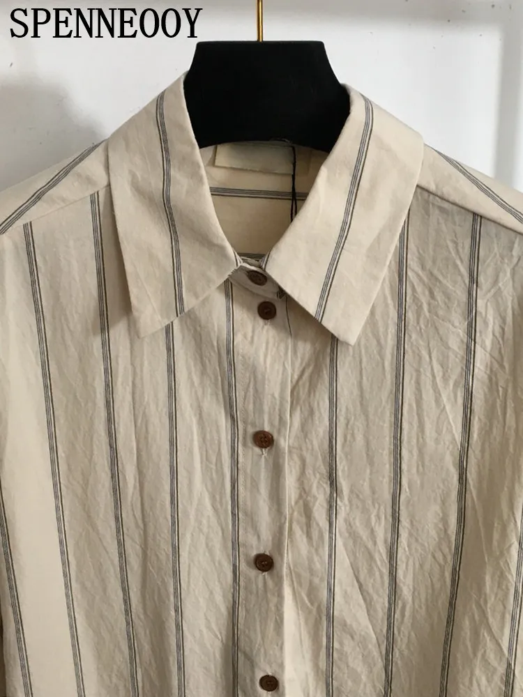 Женская однобортная блузка SPENNEOOY модная подиумная винтажная Повседневная Блузка