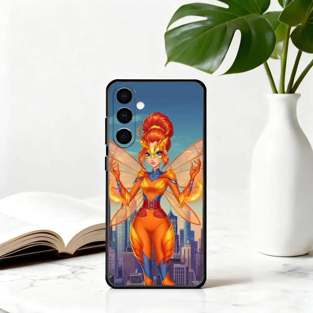 Фото Чехол для телефона Girl W-Winx Clubs WC для Samsung Galaxy A73, A72, A71, A70, A53, A52, A51, другие, мягкий черный чехол №5