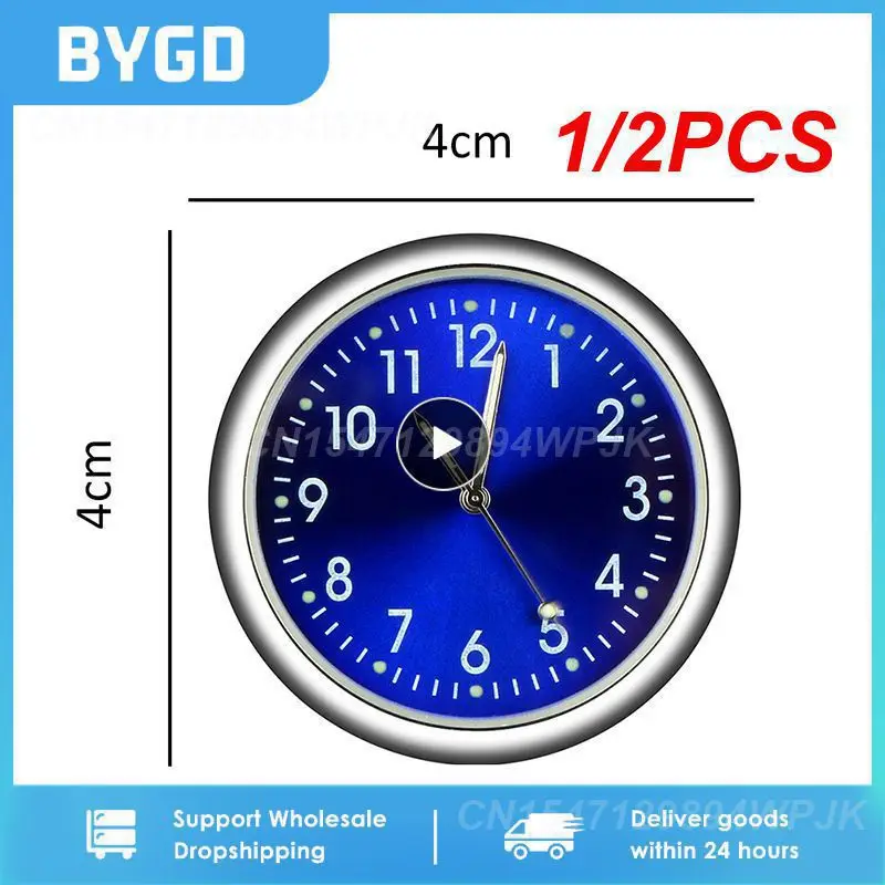 

1/2 шт., светящиеся автомобильные мини-часы с клипсой