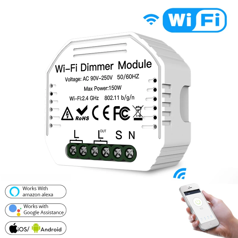 

Умный светодиодный диммер с Wi-Fi и управлением через приложение