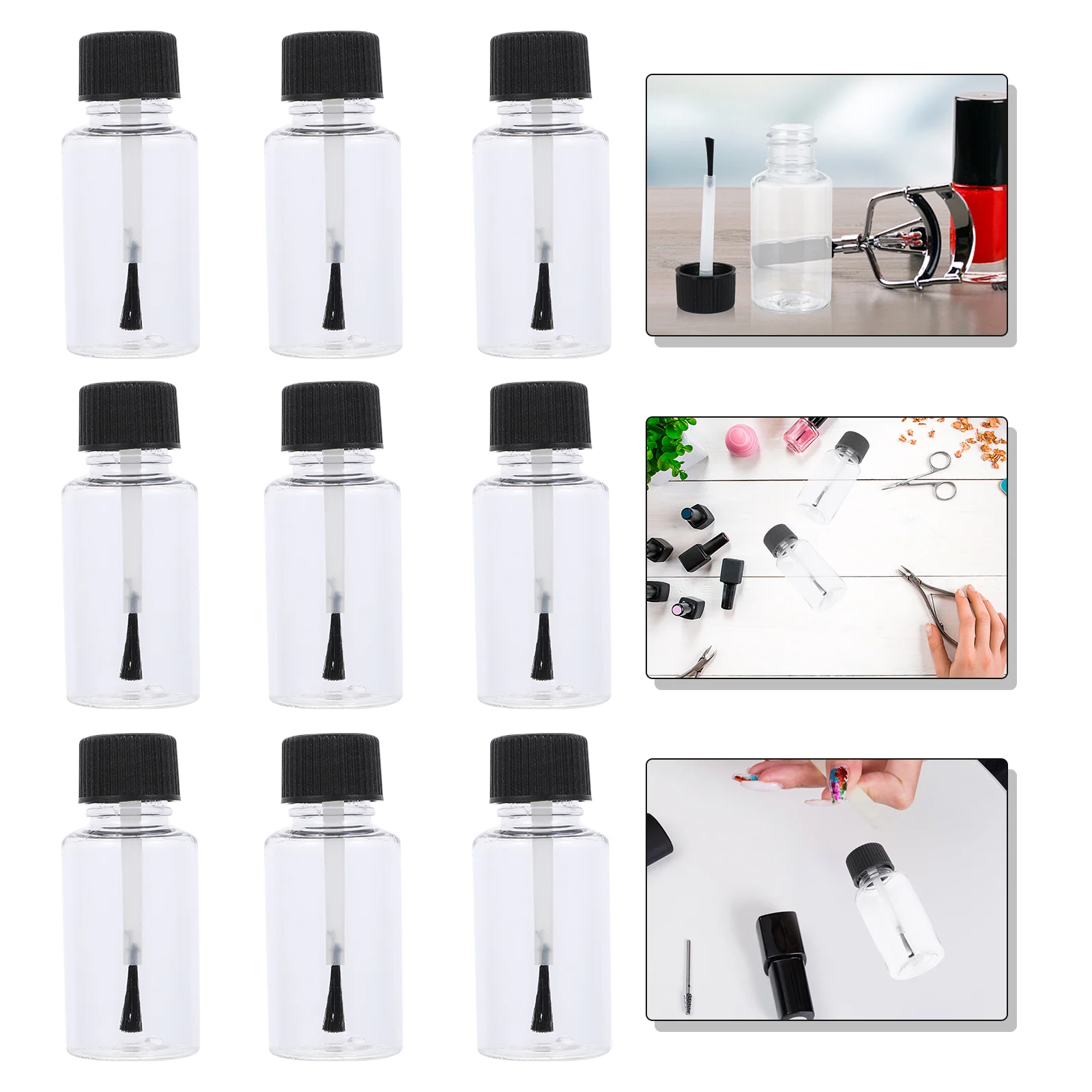 

Nail Polish Empty Container Refillable Mini Oil Cuticle Clear Brush Transpar Applicator Refilled Diy Varnish Organizer