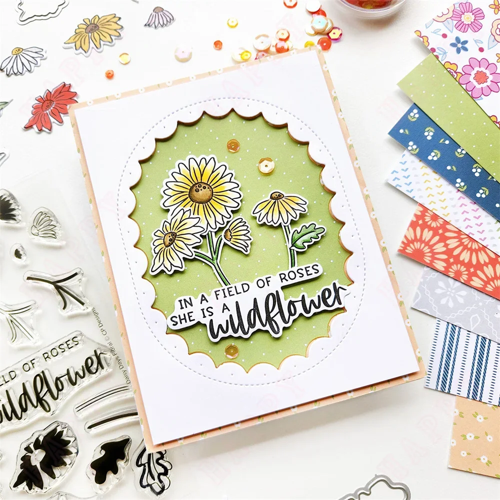 Наборы штампов и металлических Sentiments алмазные штампы для рукоделия Lucky Blooms