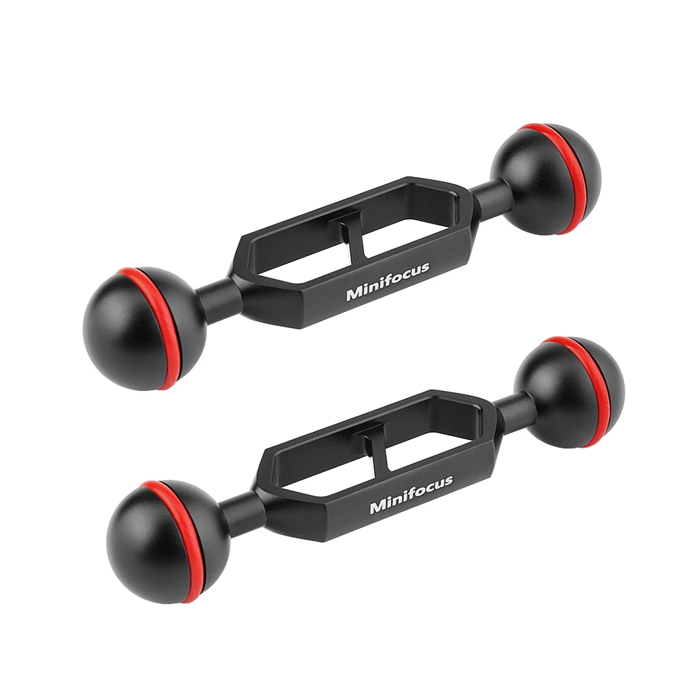 

4” Ball Arm, 2 PCS 4 inch Double 1” Ball Arm Aluminum Underwater Diving Ball Head Extension Arm for Strobe Light Camera Tray