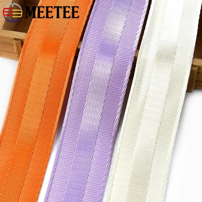 

Лента Meetee 50 мм из полиэстера и нейлона, 2/5/10 м, лента для сумок, плечевой ремень, толщина 1,5 мм, лента для переплета, лента для рукоделия, Швейные аксессуары