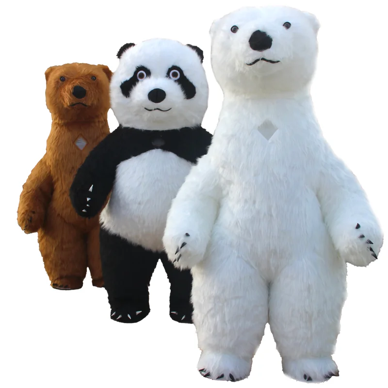 Гигантский надувной костюм талисмана белого медведя 2 м/2 6 м/3 м для взрослых