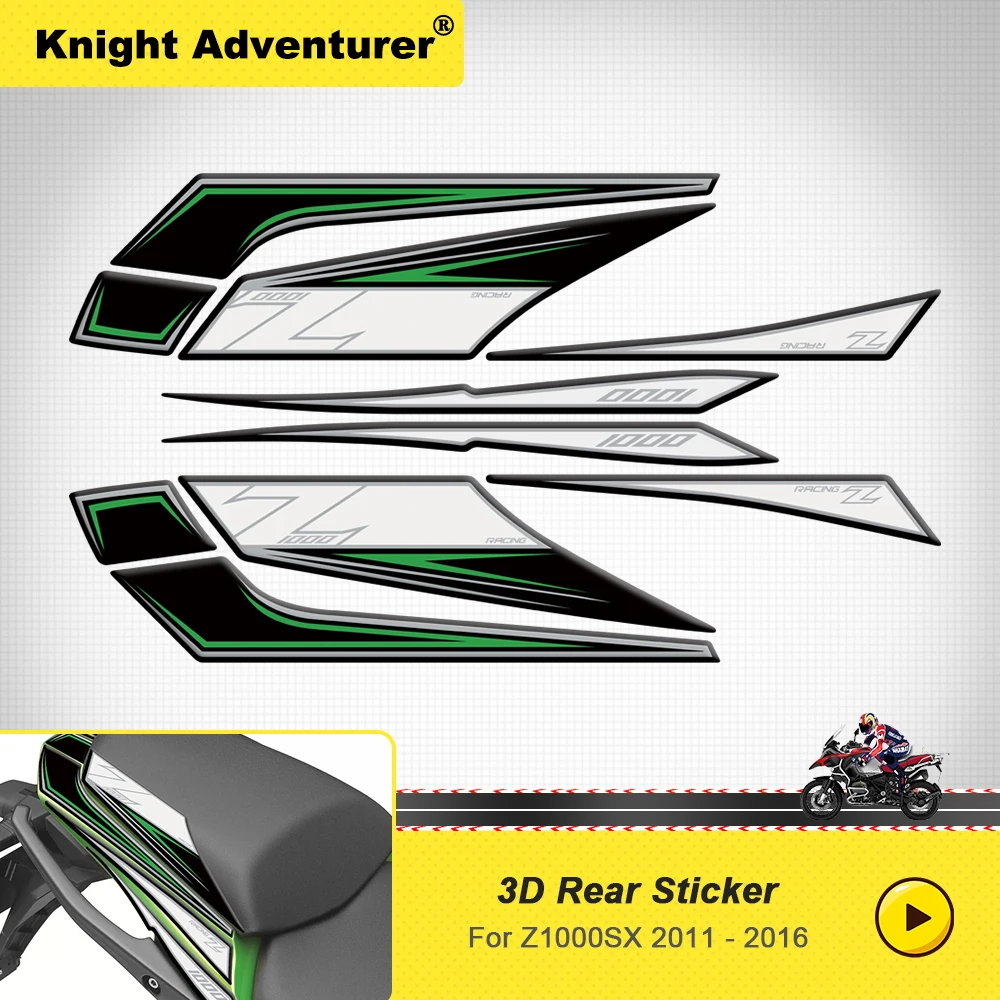 

Motorcycle Accessories Rear Fairing Motor Number Board 3D Gel Protector For Kawasaki z1000sx z 1000 sx 2011-2016 2015 2014 2013