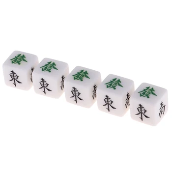 Set of 10 Mahjong Games Dice for Family Casino Table Games Mahjong Acces 5