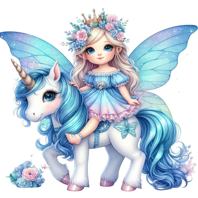 

Водонепроницаемая наклейка «Девочка и единорог»