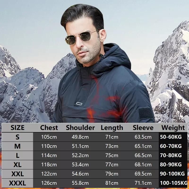 Sweater Coat Military Camouflage Outdoor Hunting Hiking Hoodie Clothin Mege Brand Tactical Men's Fleece Parka Winter Thick Warm