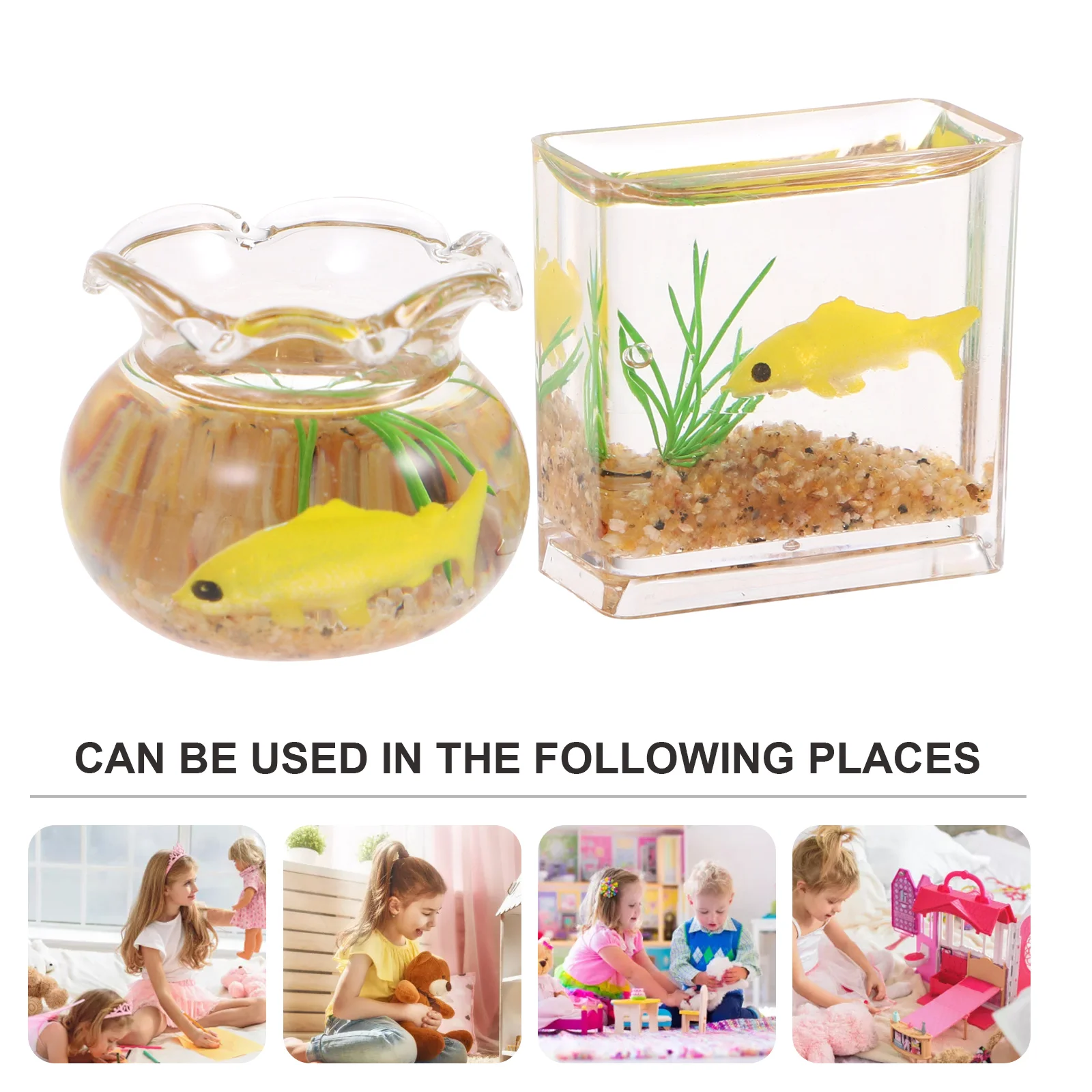 

2 Pcs Decorative Fish Aquarium Model Decoration Home Miniature Landscape Accessories Fish Tank Figurine Home Decoration