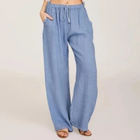 women pants long drawstring wear resistant women trousers summer sweatpants