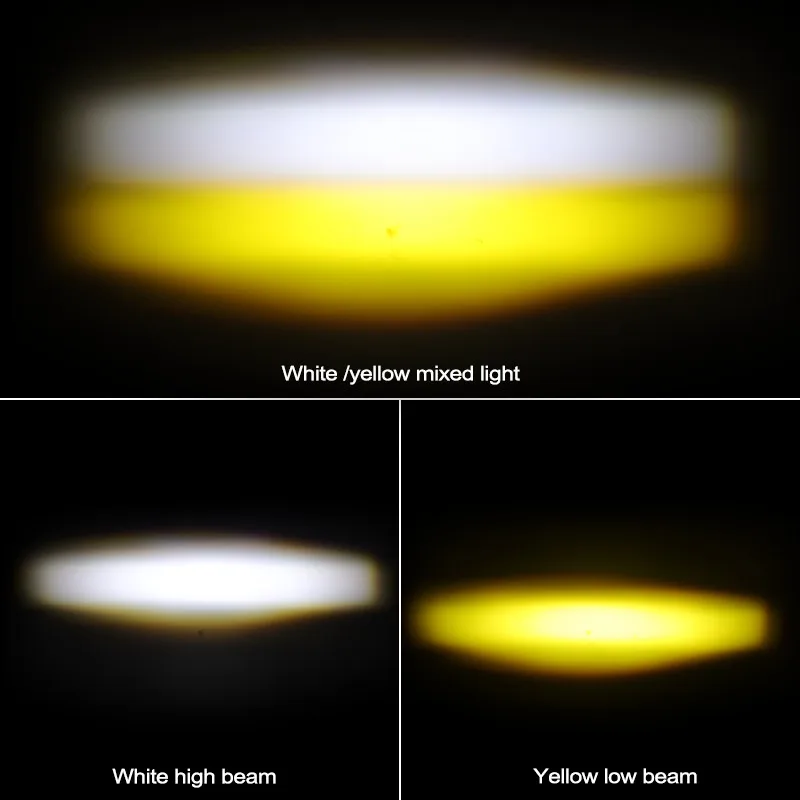 40W 10led Мотоциклетный прожектор Двухрядный рабочий свет Бар Белый Желтый