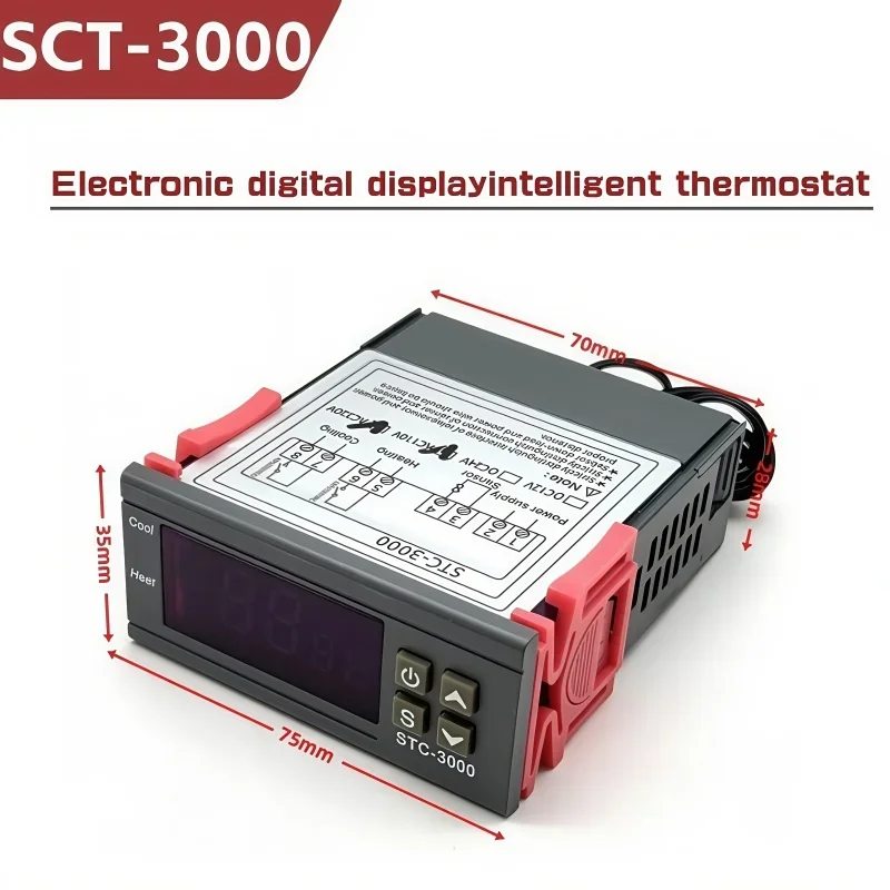 STC-3000 цифровой регулятор температуры термостат терморегулятор датчик реле