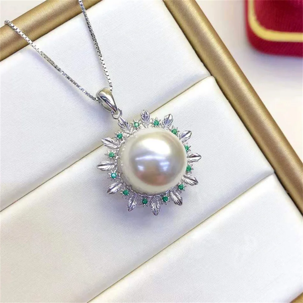 

S925 Sterling Silver Pearl Pendant Mountings, Charm Findings, Pendant Settings Jewelry Parts Fittings Women Accessories