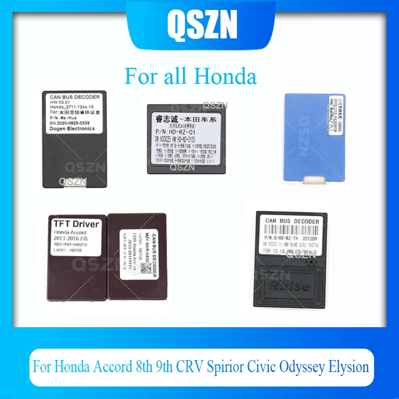 

QSZN Car Wirng Harness Cable With Canbus Box HD-RZ-01For Honda Accord 8th 9th CRV Spirior Civic Odyssey Elysion Canbus Box