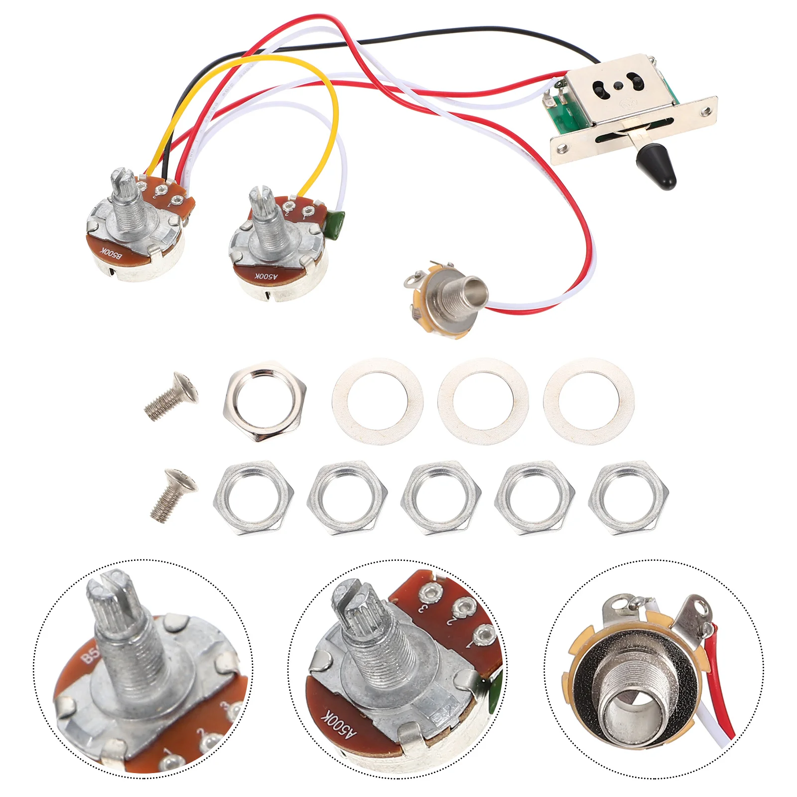 

Guitar Circuit Potentiometer Part Shifter Control Pickup Use Replacement Supply Switch Electricplug Prewired Assembly Instrument