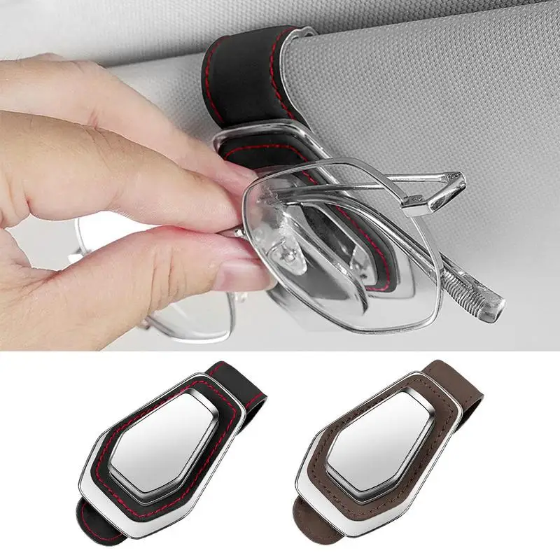 

Car Glasses Case Auto Sun Visor Glasses Holder Sunglasses Clip Card Holder Eyeglasses Accessories Car Accessories Interior