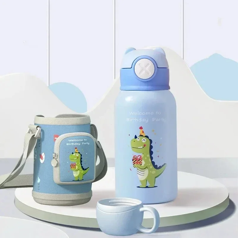 Милая Детская термобутылка 600 мл термос из нержавеющей стали 316 с соломинкой