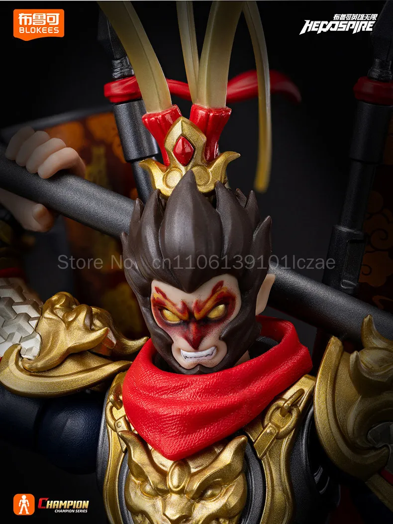 Фото НОВИНКА: Коллекционная подвижная фигурка Blokees Herospire Champion Class Sun Wukong Dharma Phase, модель для демонстрации №5