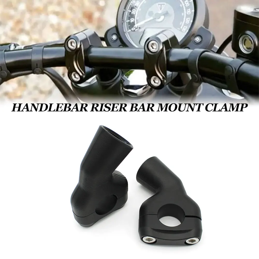 

Motorcycle Accessories Handlebar Bar Riser Clamps Adapter for Triumph Bobber T100 T120 Speed Twin Black