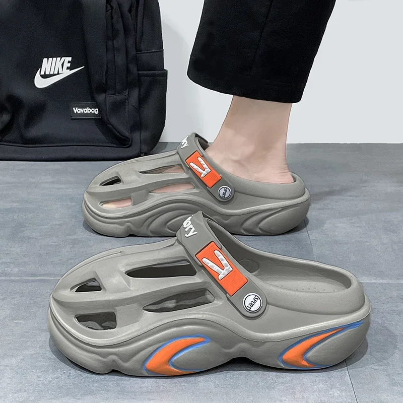 Сандалии мужские на массивной платформе спортивные пляжные босоножки