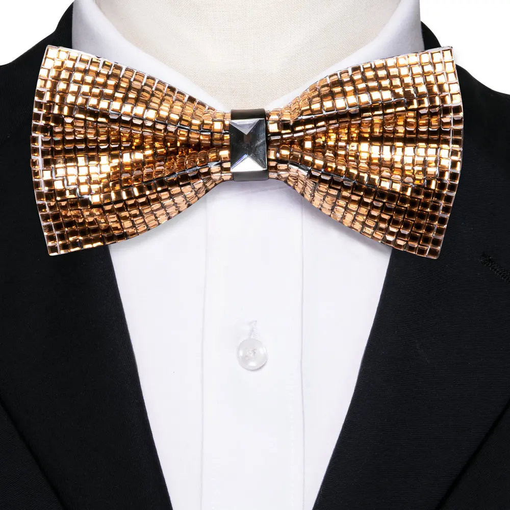 

Luxury Gold Diamond Crystal Gem Bowties Men Fashion Wedding Party Accessories Gravatas Neckwear Banquet Male BowTie Barry.Wang