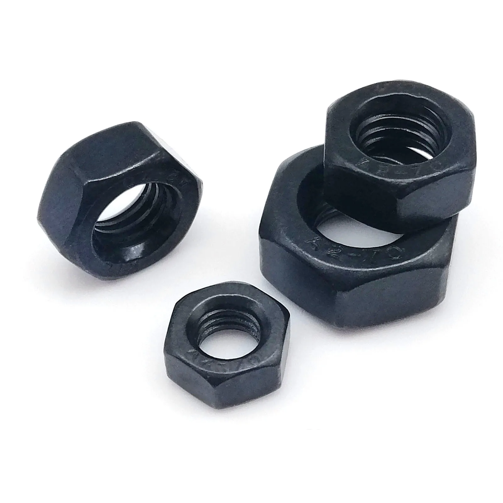 Шестигранные гайки из нержавеющей стали Mix M2 M2.5 M3 M3.5 M4 M5 M6 M8 M10 M12 Черный 304 A2-70 DIN934