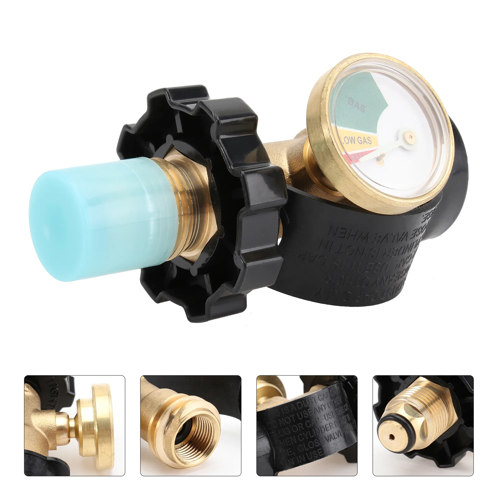 

Bbq Gas Propane Tank Gauge Connector 2 Way Splitter Rv Hose Adapter Leak Measuring Tool Grill