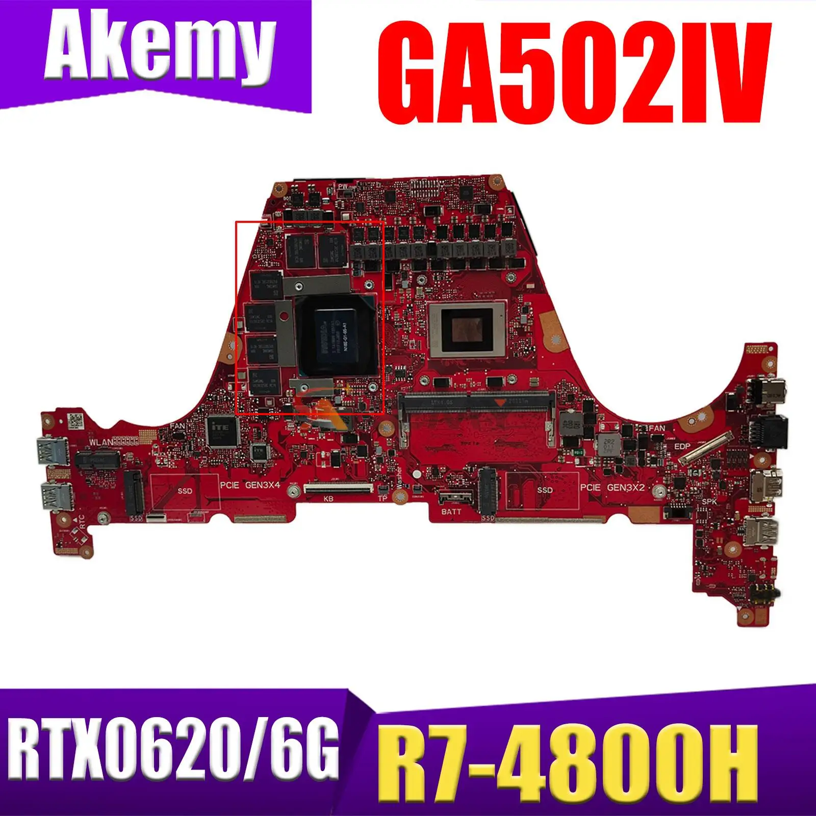 

Ноутбук GA502IV с Φ RTX0620/6G RAM/8GB Φ GA502IU GA502 GT502IV, материнская плата ноутбука, тест ОК обмена!