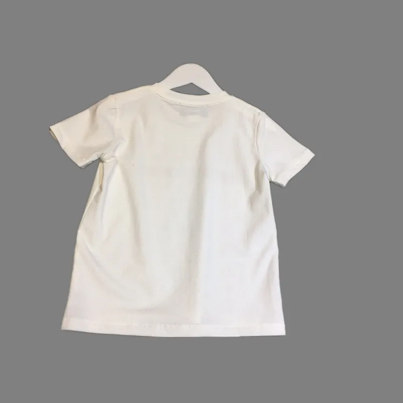 Детская 100% хлопковая Высококачественная Белая Классическая футболка с коротким рукавом семейная одежда от AliExpress RU&CIS NEW