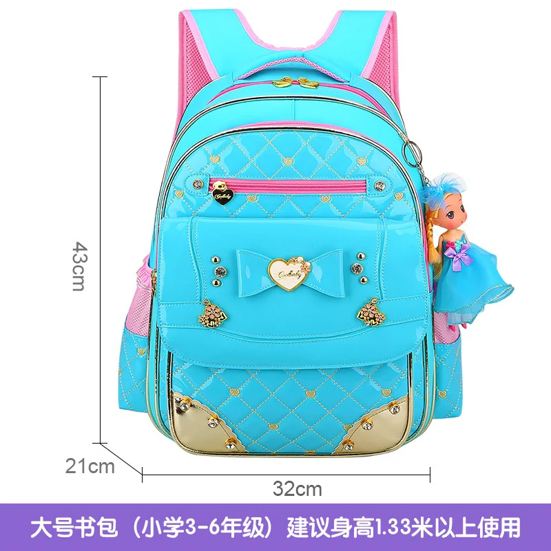waterproof  Primary School backpack Children School Bags for Girls Orthopedic Backpack Kids princess Backpack schoolbag mochila