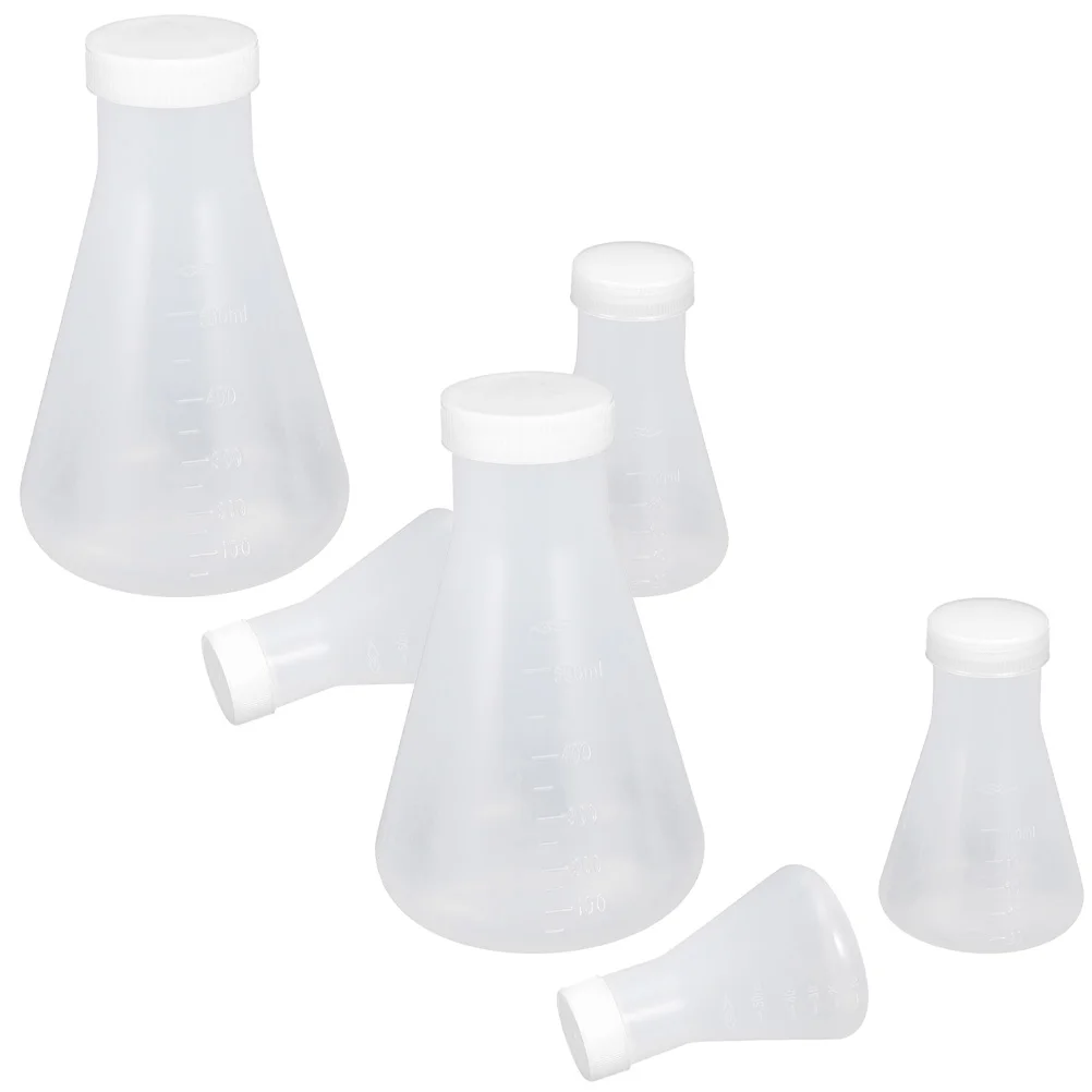 

6pcs Multi-functional Practical Sturdy Laboratory Supplies Conical Flask For Chemistry Science Flask for Experiment