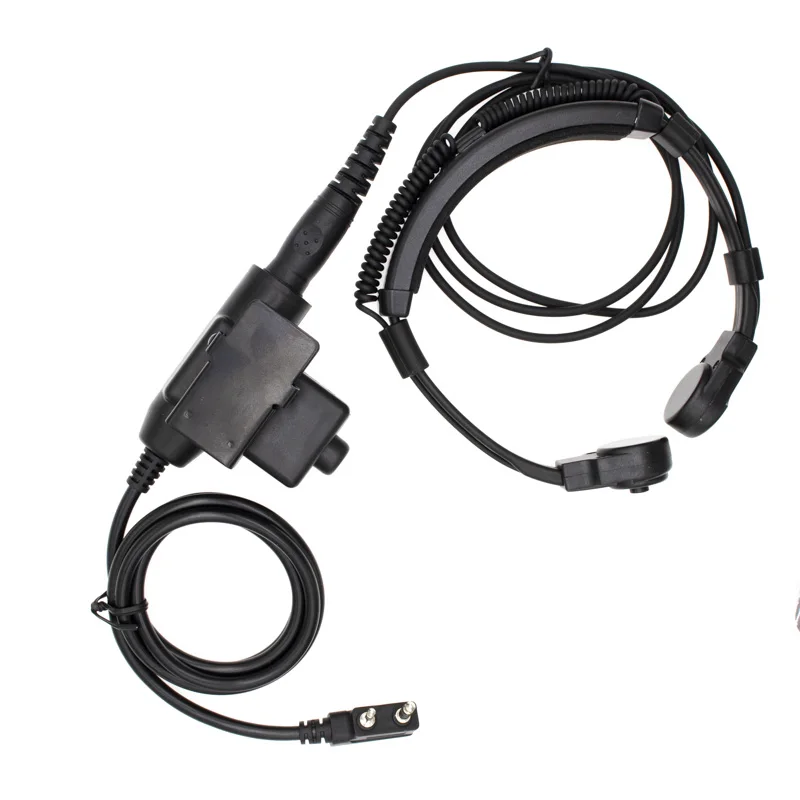 Baofeng Walkie Talkie Microphone Heavy Duty U94 PTT Neck Throat Mic Earpiece Radio Nato Tactical Headset for Kenwood HYT TYT