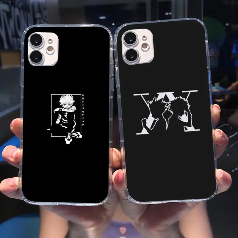 

Чехол для телефона Hunter Killua для iPhone 14 13 12 11 XS X 8 7 6 Plus Mini Pro Max SE 2022, прозрачный силиконовый чехол для телефона