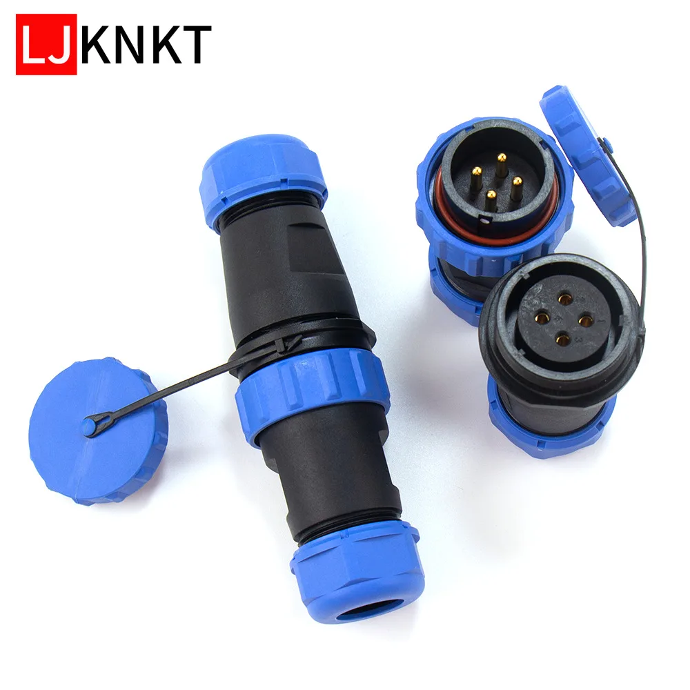 

4Pin Adapter Connector Wire 25A 500V Aviation Plug Connection IP68 Waterproof Junction Box Outdoor Plug Socket Terminal Block