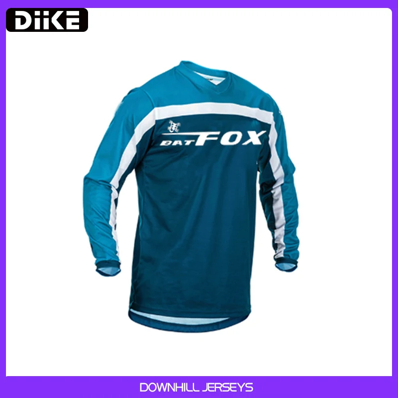 

Full Sleeves BAT FOX MTB Jersey Quickdry Motocross Wear BMX Cycling Mountain Bike Clothing Downhill Outdoor Sport T Shirt