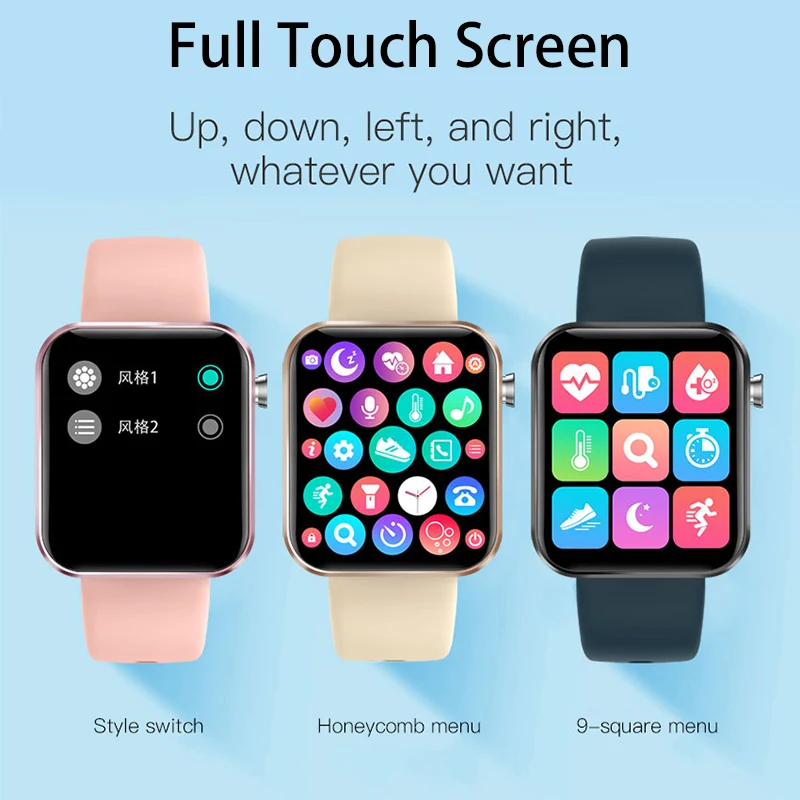 

Смарт-часы с сенсорным экраном 1,69 дюйма, IP67, Bluetooth