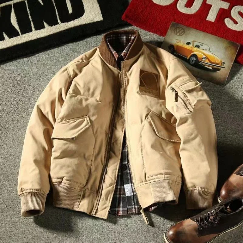 Casual Trend Men's Wear Winter Cotton Padded Jacket Loose Bomber Thermal Coat Thickened High-quality Male Coat Large Size 100kg