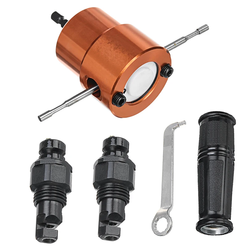 

Portable Double Tip Sheet Metal Cutting Nibbler Metal Saw Cutter 360 Degree Adjustable Drill Attachment with Punch Cutting Tool