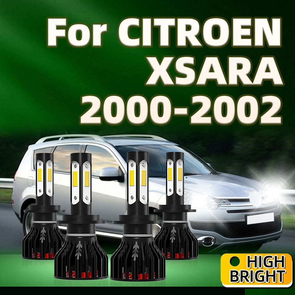 

4PCs Led Car Headlights Kit 32000LM H7 Automotive Lights 6000K White 360 Degree For CITROEN XSARA 2000 2001 2002