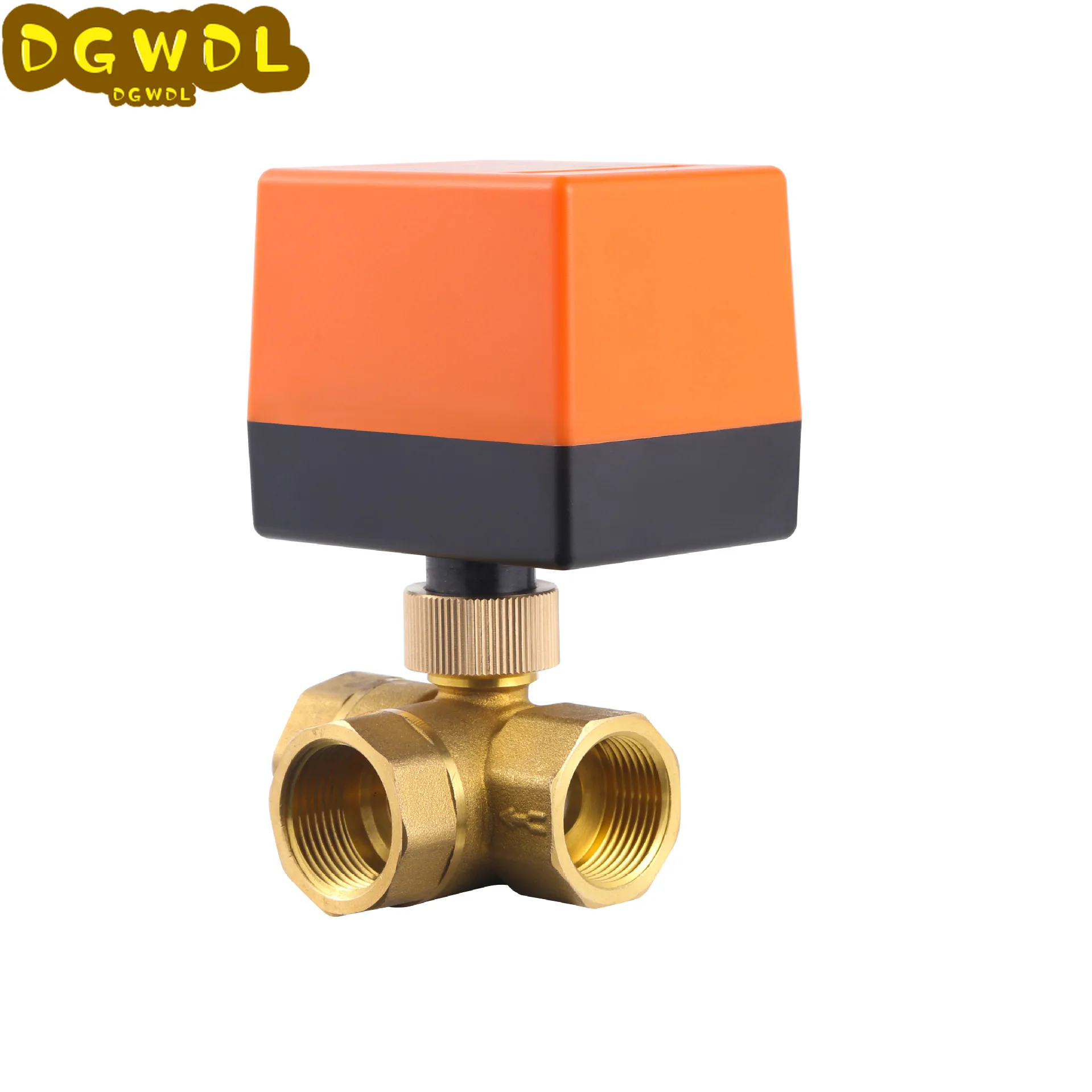 DN32 1-1/4 &quotBSP Резьба AC 220 В 12 24 Три 3-ходовых L-типа Латунный моторизованный