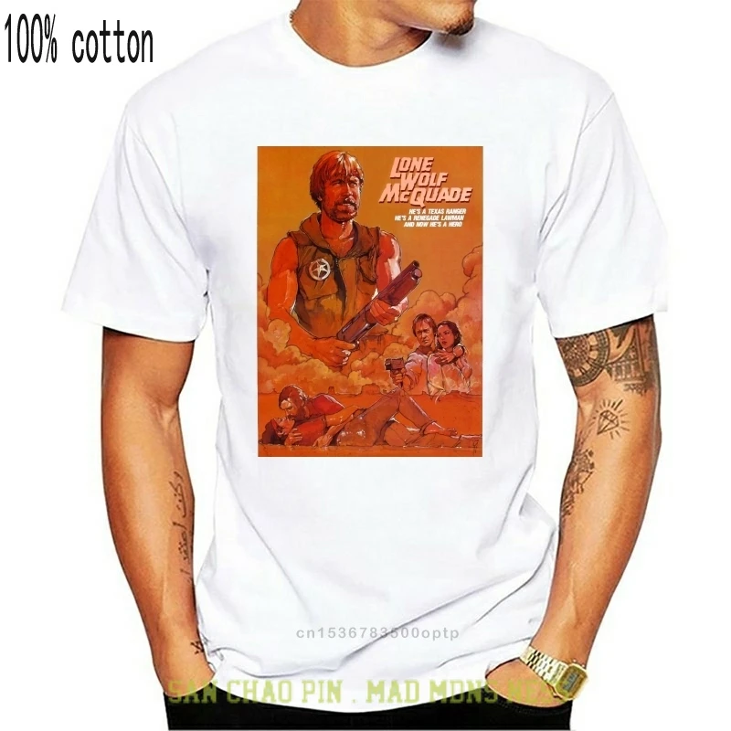 

Футболка с принтом «одинокий волк», макквад, патрон, Норрис, боевые искусства