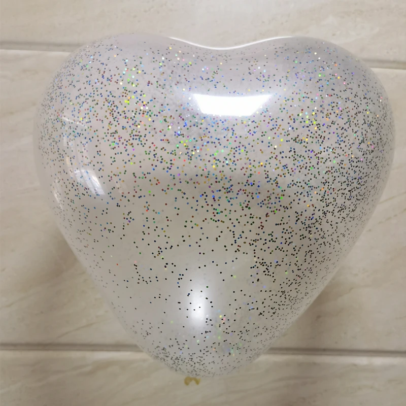 

New Highly Transparent 10 Inch Love Latex Balloon Filled With 1mm Laser Bright Wedding Decoration Birthday Party Bar Layout