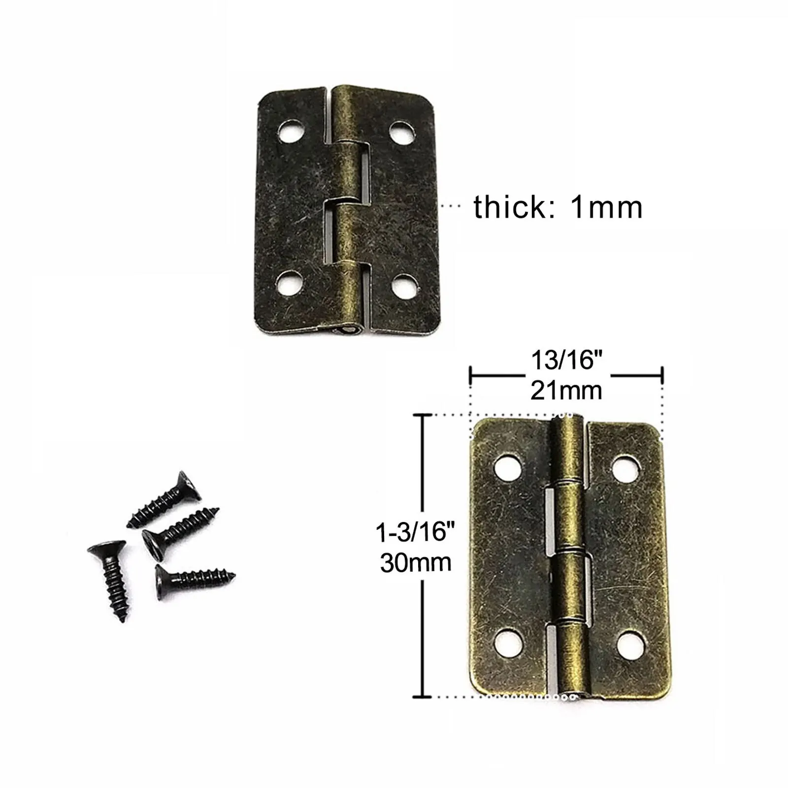 

12 Шт., Антикварные Бронзовые Железные Мебельные Петли 21x30 Мм Для Деревянной Шкатулки Для Драгоценностей, Музыкальный Футляр