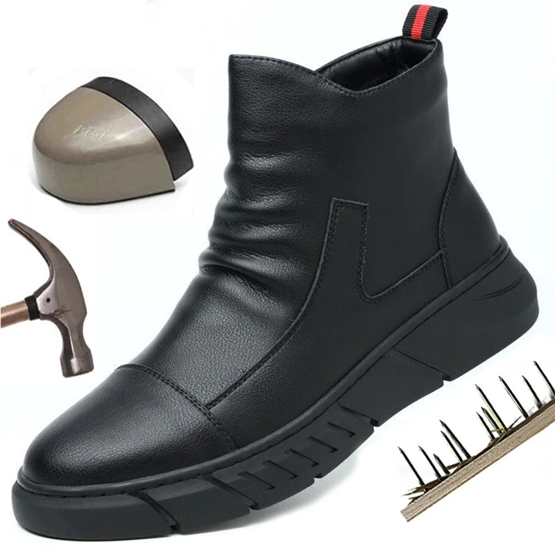 

Safety Shoes Men Anti-smashing, Anti-piercing, Non-slip, Anti-static, Waterproof Work Boots Steel Toe Shoes Indestructible 2022