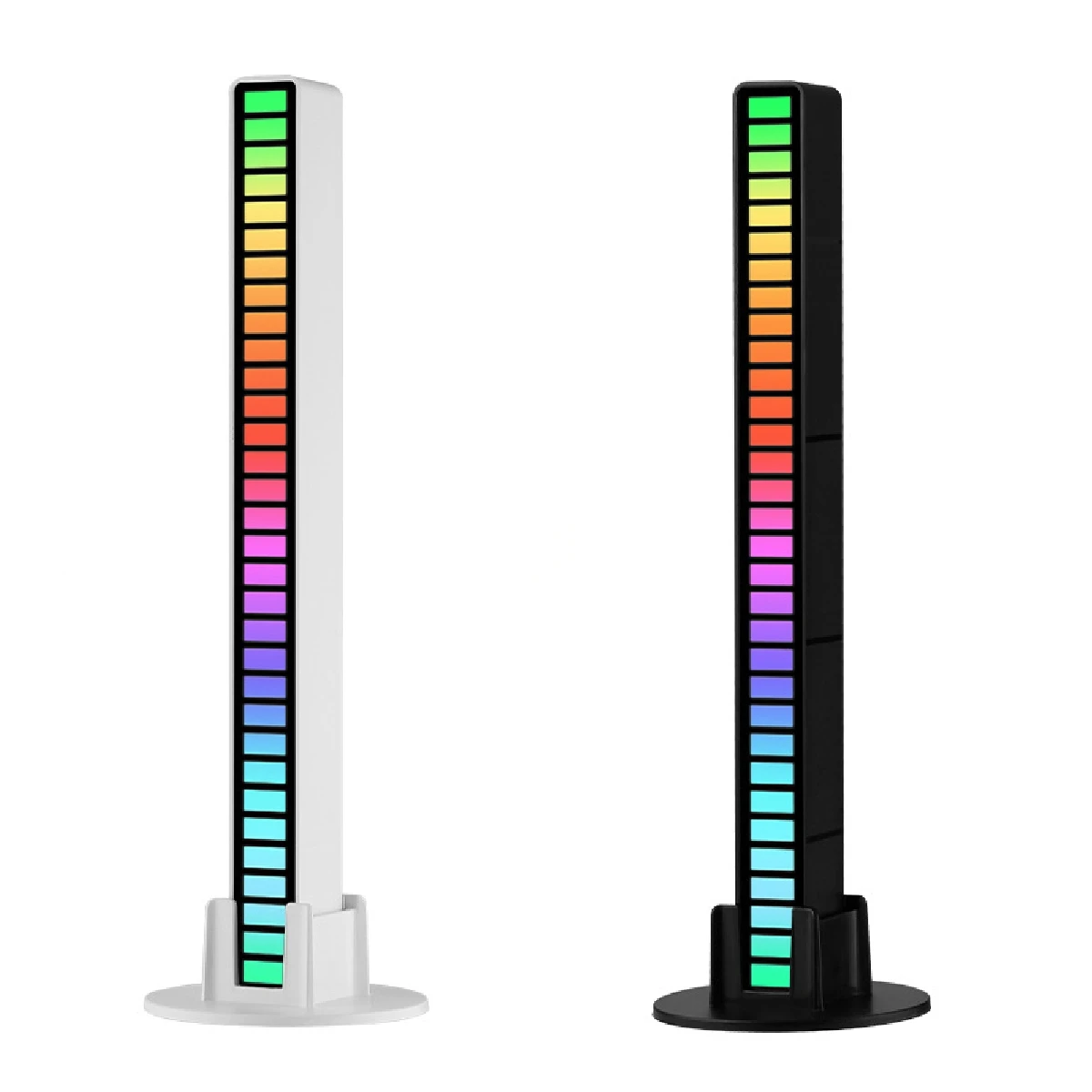 

RGB 32LED-лента для освещения помещений, лампа для управления звуком и музыкой, декоративная лампа для создания ритма окружающей среды, для бара, автомобиля, ТВ, игр